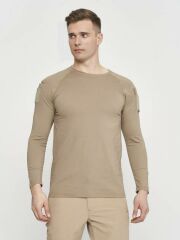 Single Sword SS Yakasıız Uzun Kol Tişört  LACOS Kumaş BEJ - L