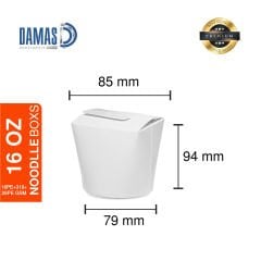 Noodle Kutusu Beyaz 16 OZ - Baskılı - 500.000 adet