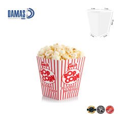 Popcorn Kutu Beyaz ( Baskılı )