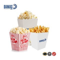 Popcorn Kutu Beyaz ( Baskılı )