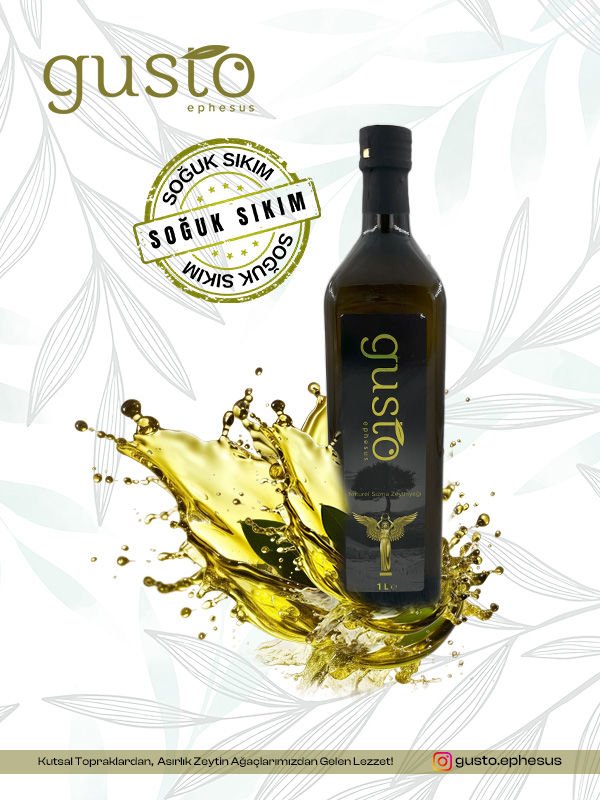 Gusto Ephesus Soğuk Sıkım Naturel Sızma Zeytinyağı 1 Litre