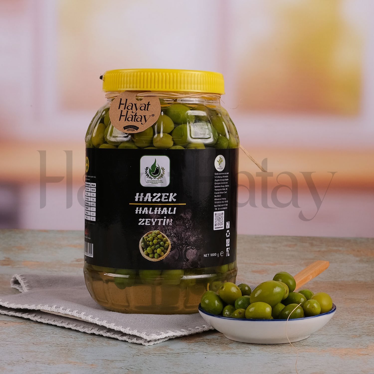 Köstüklü (Tatlanmış) Halhalı Zeytin - 1 Kg - HAZEK Kadın Kooperatifi