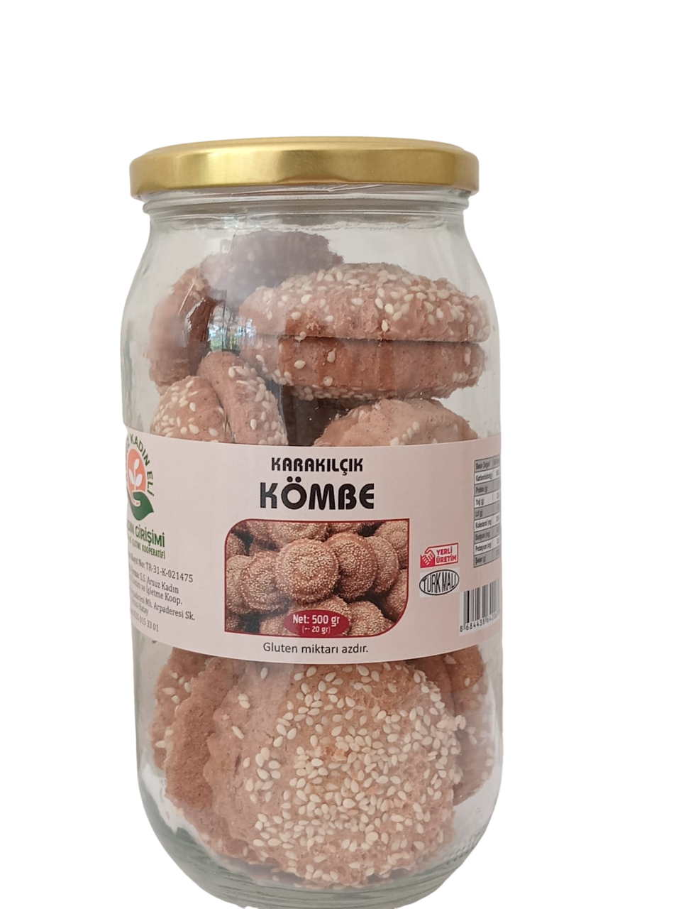 Karakılçık Büyük Kömbe (Cam Kavanoz) - 500 Gr - Arsuz Kadın Eli Kooperatifi