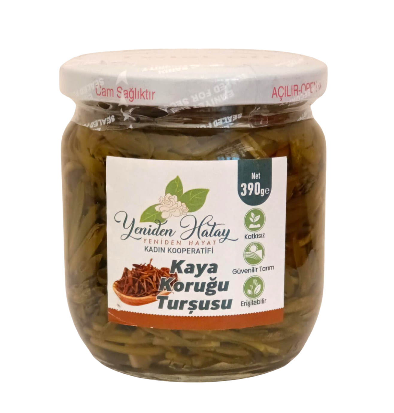 Kaya Koruğu Turşusu - 390 Gr - Yeniden Hatay Kadın Kooperatifi