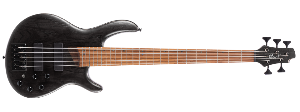 CORT B5 ELEMENT OPTB BASS GİTAR, 5 TELLİ OPEN PORE TRANS BLACK