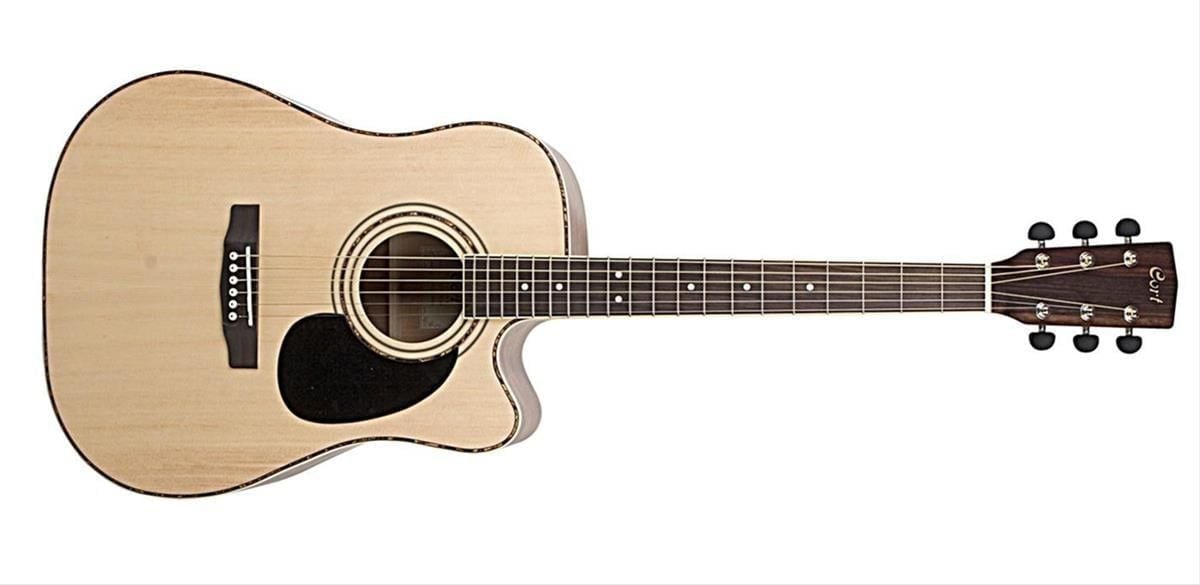 CORT AD880CENS ELEKTRO AKUSTİK GİTAR, NATUREL SATİN, LADİN KAPAK