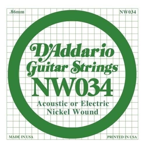 DADDARIO NW034 ELEKTRO VE AKUSTİK TEK TEL, (LA), 0.034