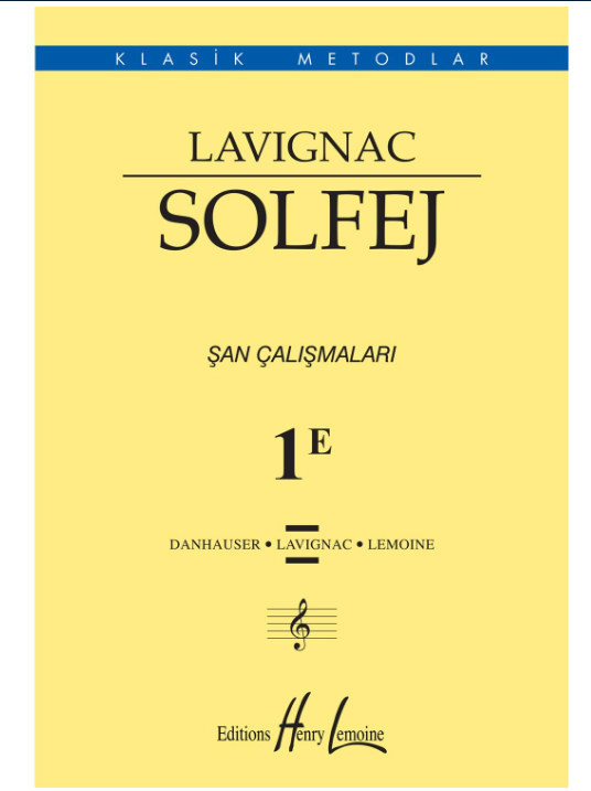 Lavignac Solfej Şan Çalışmaları 1E Küçük Boy