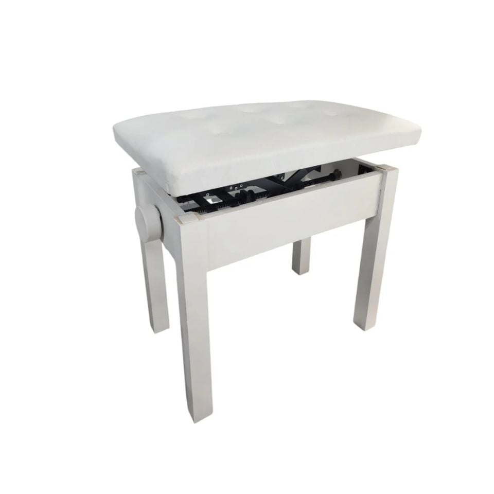 Ayarlanabilir Piyano Taburesi (Beyaz)