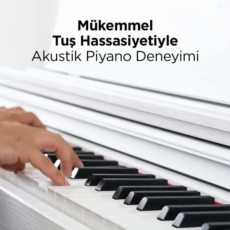 KOZMOS KHP-165WH Beyaz Dijital Piyano (Tabure & Kulaklık Hediyeli)