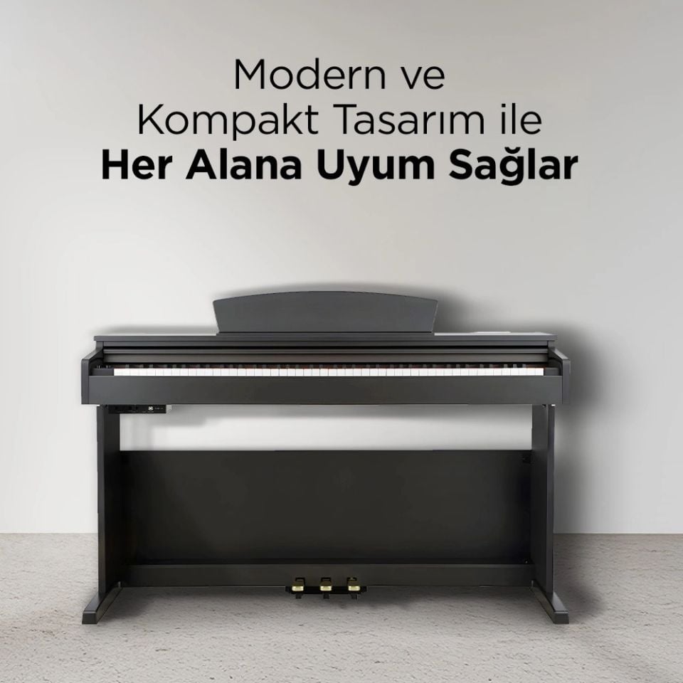 KOZMOS KHP-165RW Gülağacı Dijital Piyano (Tabure & Kulaklık Hediyeli)