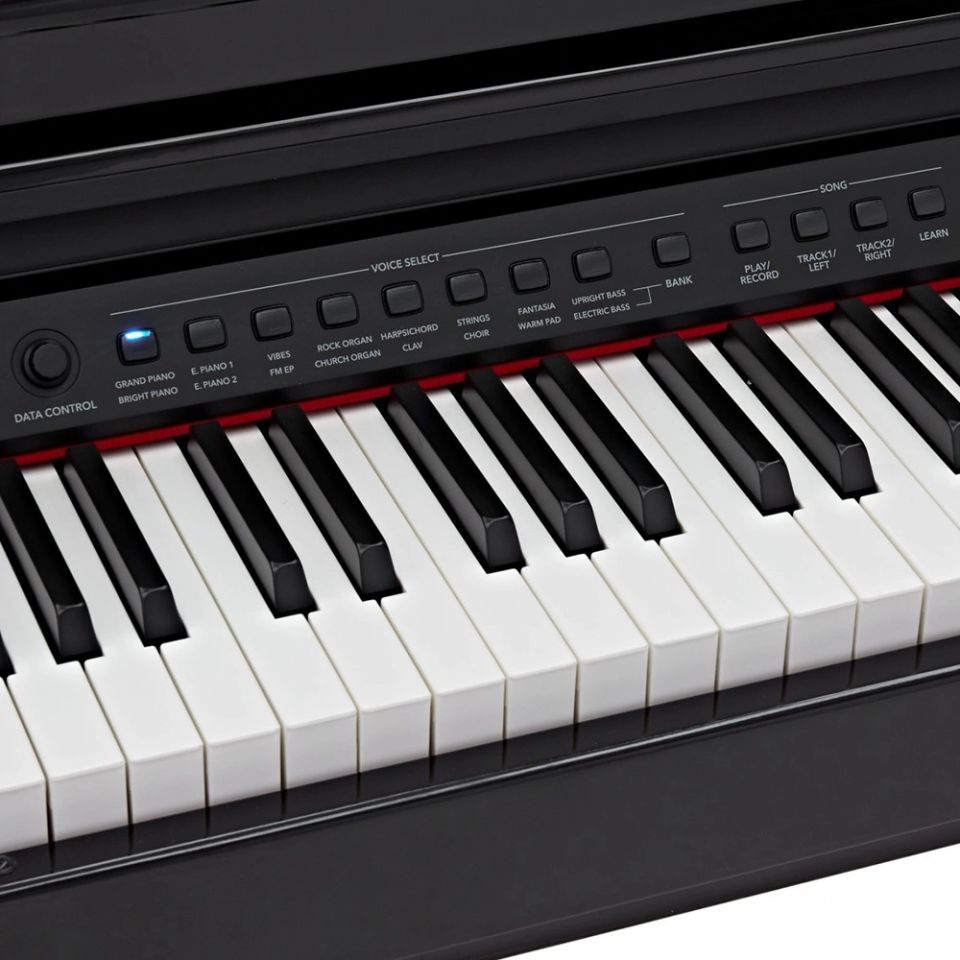 KOZMOS KDGP-20-BK Parlak Siyah Mini Kuyruklu Dijital Piyano (Tabure & Kulaklık Hediyeli)