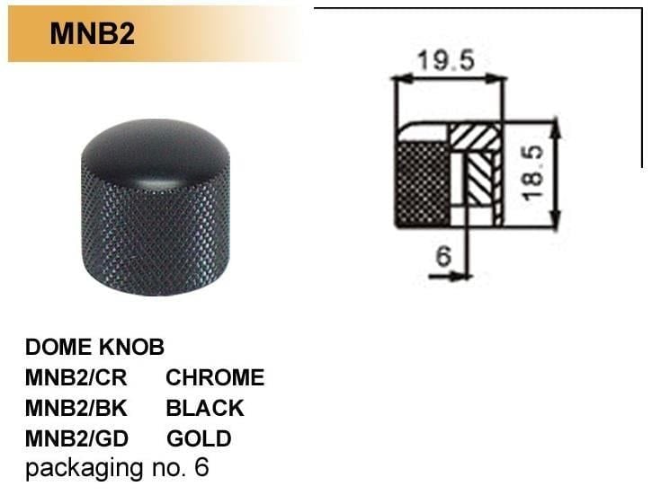 GİTAR POT. DÜĞME BAŞLIĞI (KUBBELİ) METAL, SİYAH