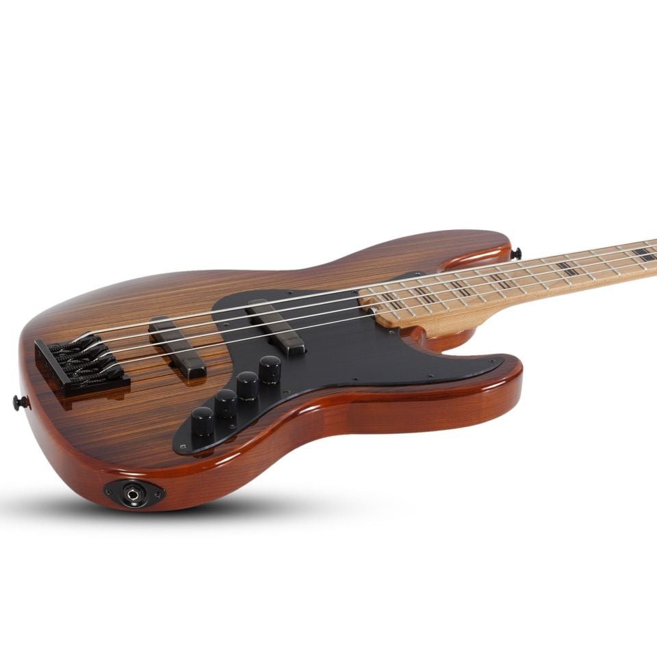 Schecter J-4 Exotic Telli Bas Gitar (Faded Vintage Sunburst)