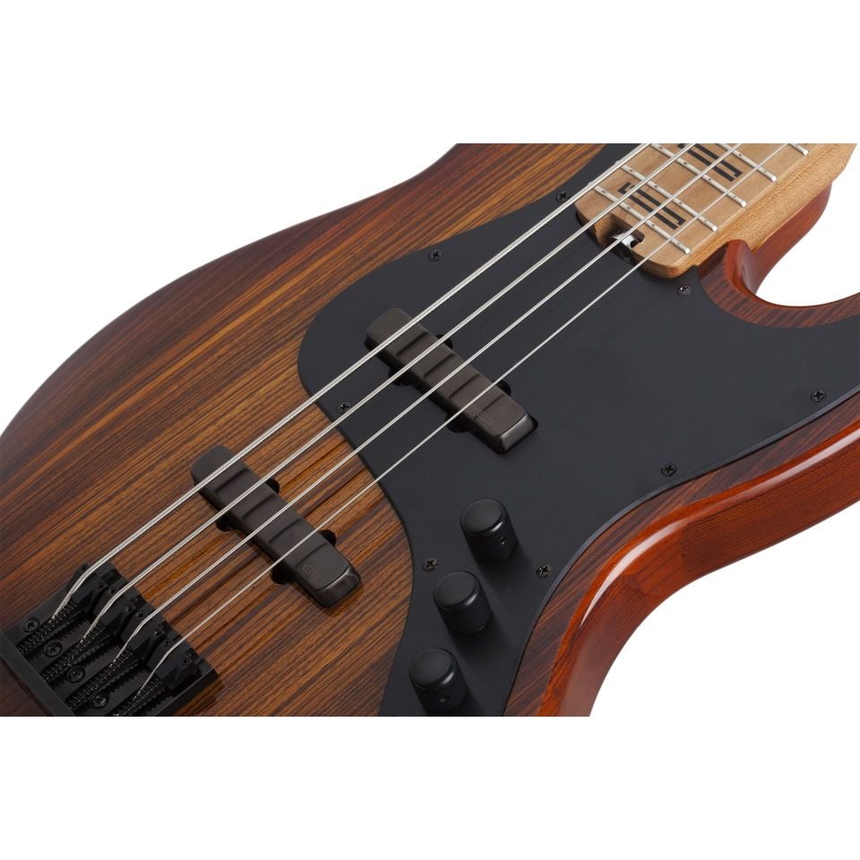 Schecter J-4 Exotic Telli Bas Gitar (Faded Vintage Sunburst)