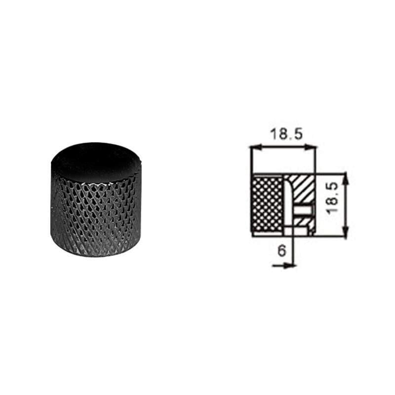 GİTAR POT. DÜĞME BAŞLIĞI (KUBBELİ) METAL, SİYAH
