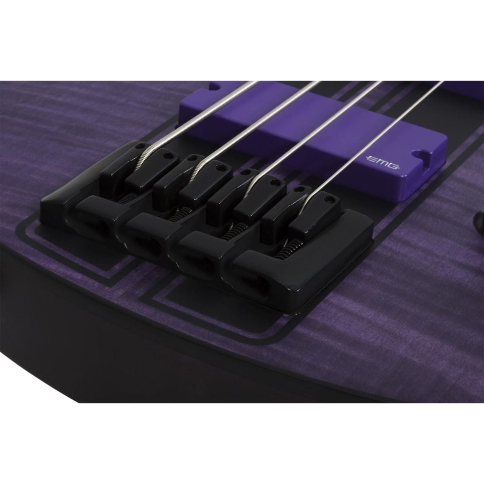 Schecter C-4 GT Bas Gitar (Satin Trans Purple)