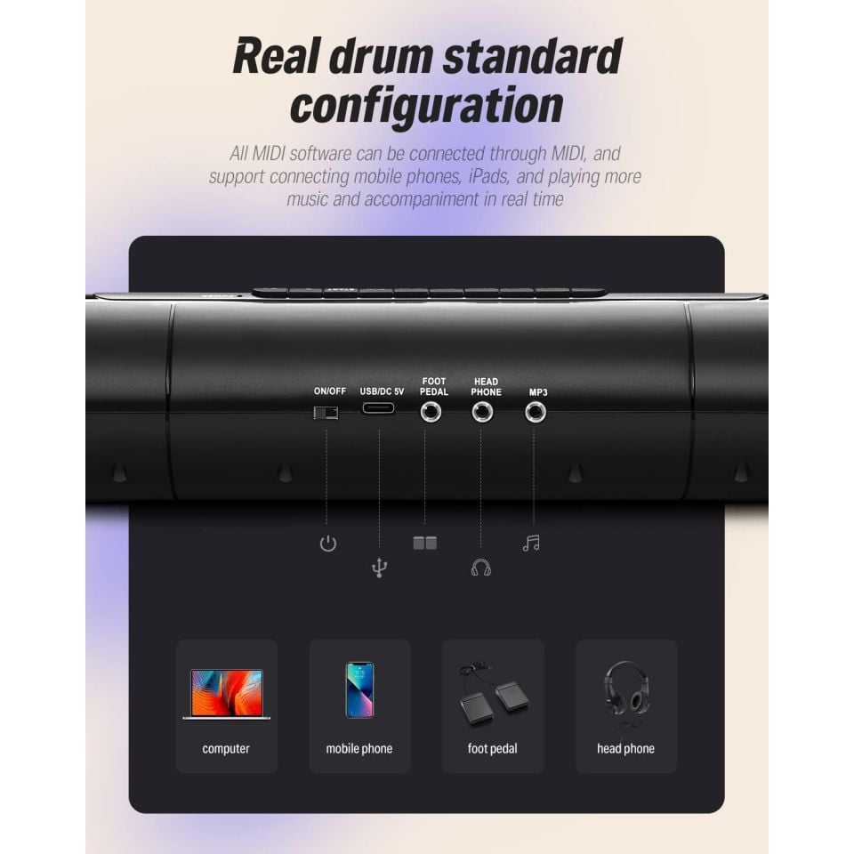 Elektro Davul Donner DED-20 7 Padli