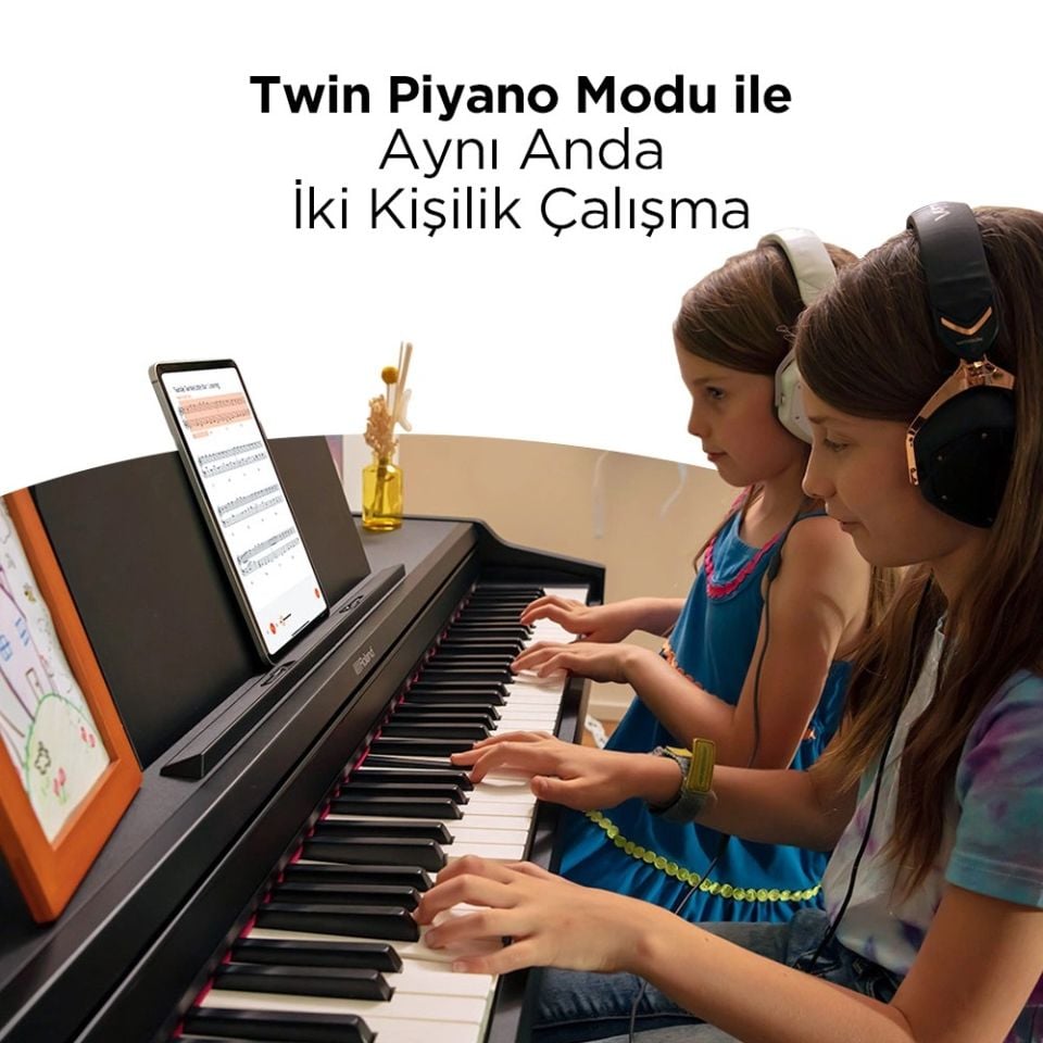 ROLAND RP107-BKX SuperNATURAL Siyah Dijital Duvar Piyanosu (Tabure & Kulaklık Hediyeli)