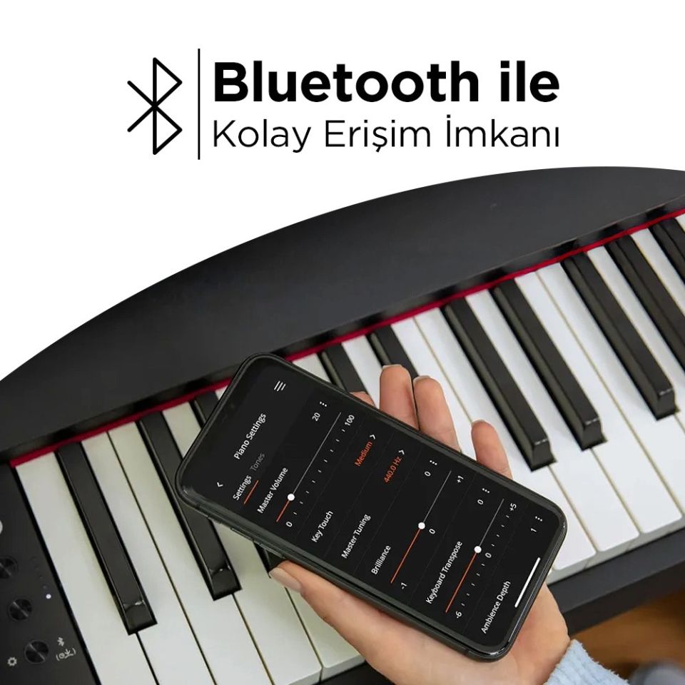 ROLAND RP107-BKX SuperNATURAL Siyah Dijital Duvar Piyanosu (Tabure & Kulaklık Hediyeli)