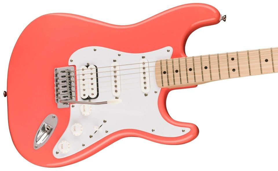 Squier Sonic Stratocaster HSS Akçaağaç Tahitian Coral Elektro Gitar