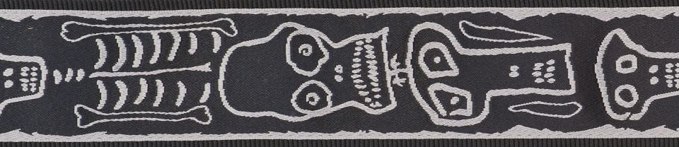 PLANETWAVES 50PLJS01 GİTAR ASKISI, 50MM, LOCK-JS SKULL N BONESS