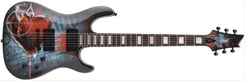 CORT KX5TFBK ELEKTRO GİTAR KATANA,TF DESENLİ SİYAH