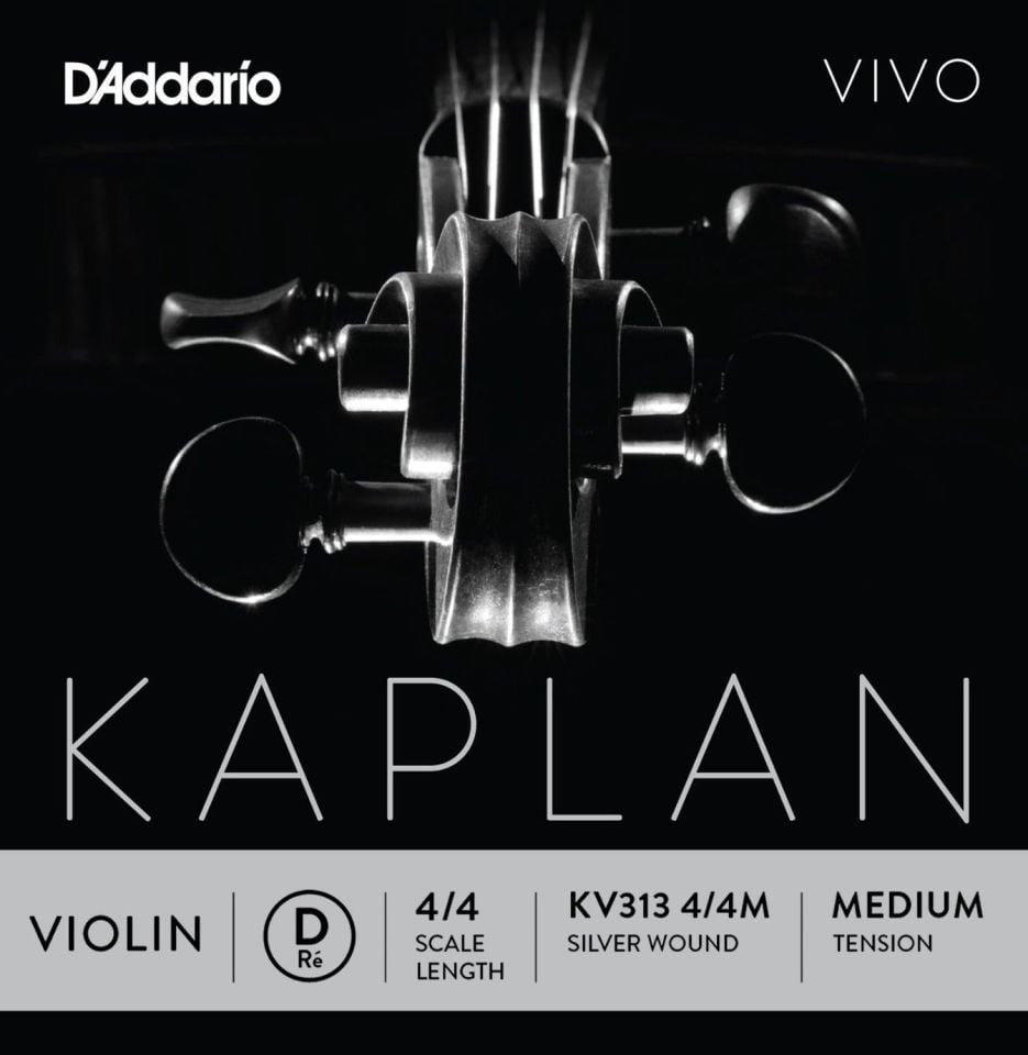 DADDARIO KV313 KEMAN TEK TEL, KAPLAN VIVO, 4/4, D-(RE), MEDIUM