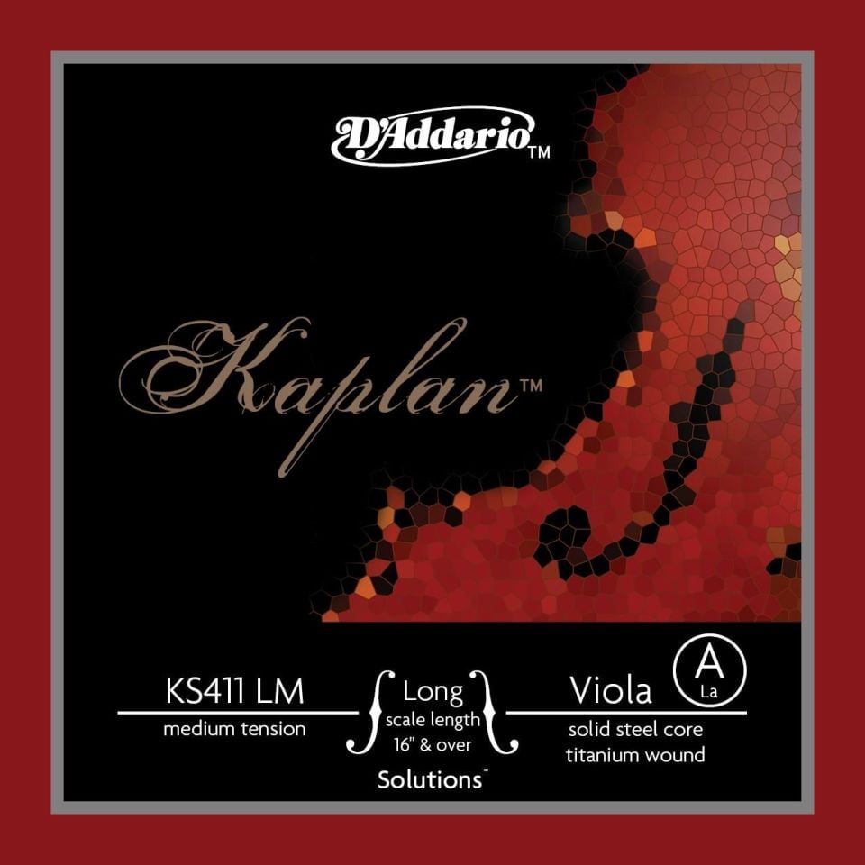 DADDARIO KS411LM VİYOLA TEK TEL, KAPLAN, SOLUTIONS, (16'' VE ÜSTÜ), A-(LA), MEDIUM
