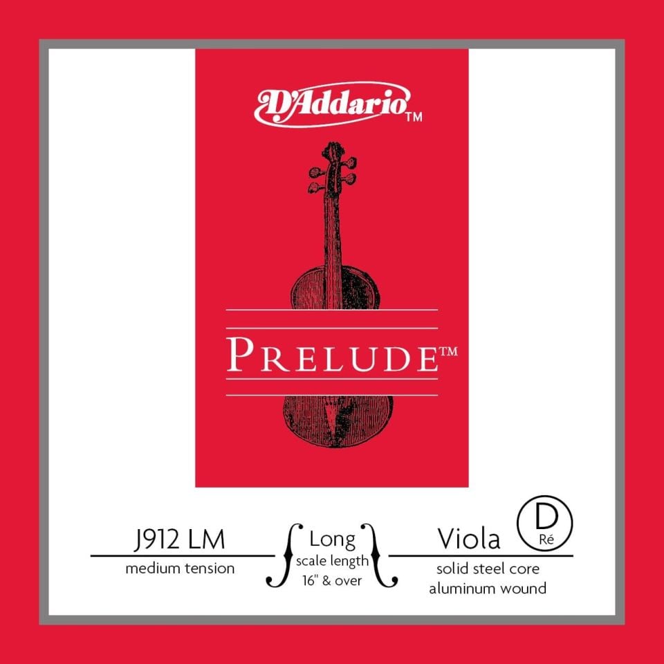DADDARIO J912LM VİYOLA TEK TEL, PRELUDE, (16'' VE ÜSTÜ ), D-(RE), MEDIUM