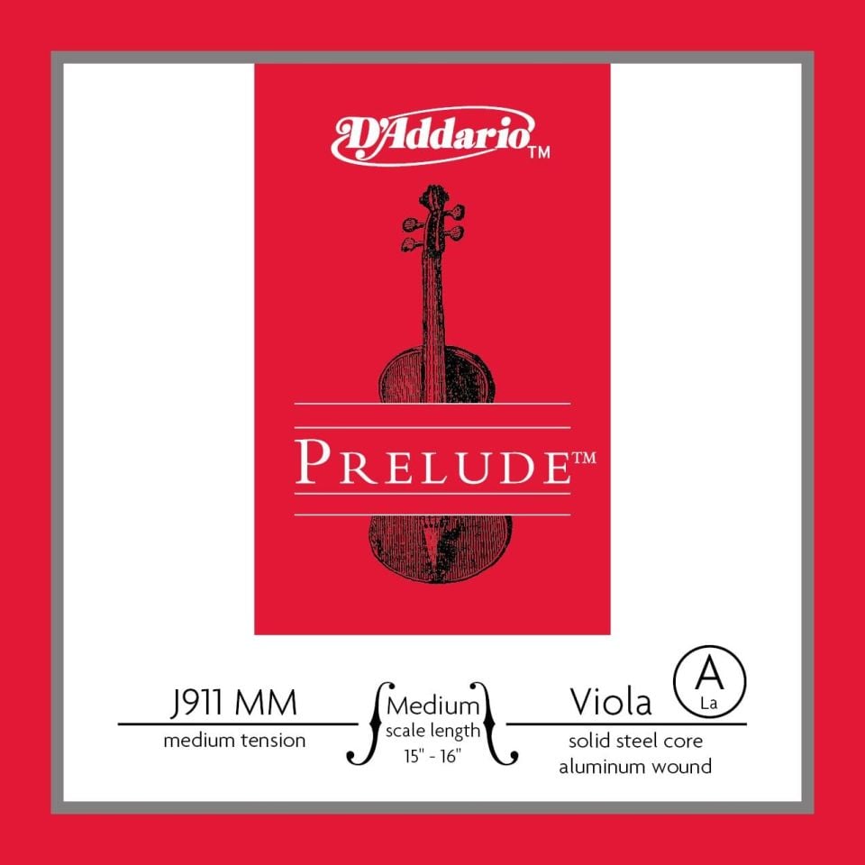 DADDARIO J911MM VİYOLA TEK TEL, PRELUDE, (15''-16''), A-(LA), MEDIUM