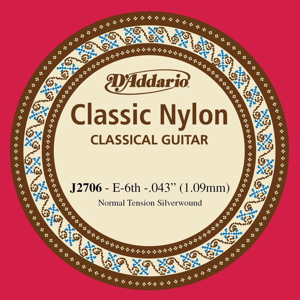 DADDARIO J2706 KLASİK TEK TEL, NAYLON, E-(Mİ), NORMAL