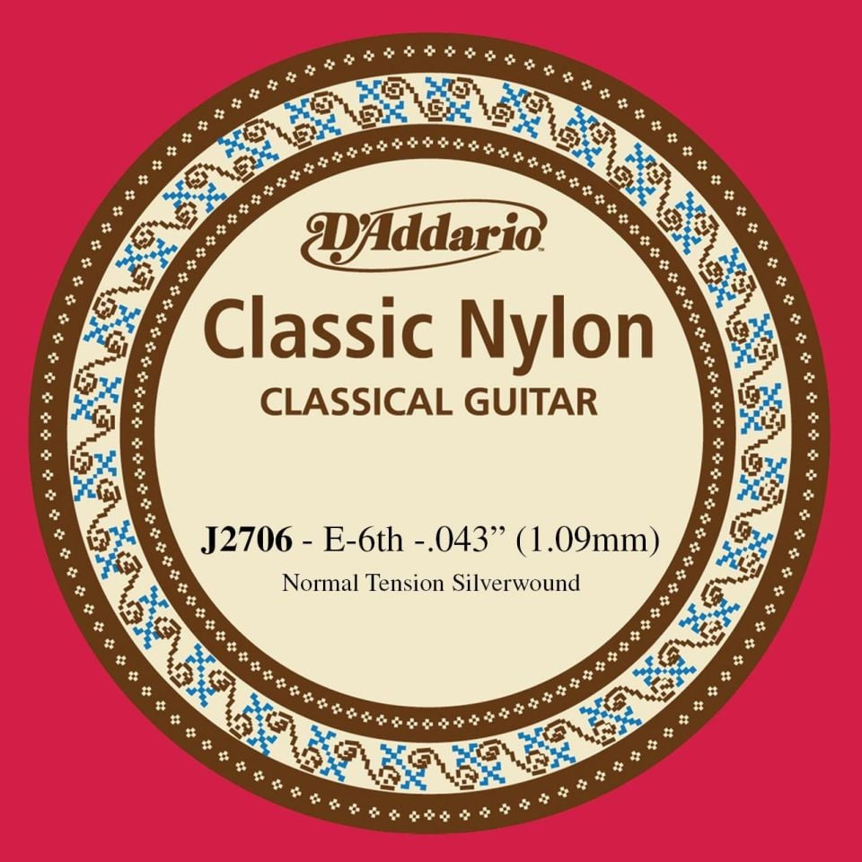 DADDARIO J2706 KLASİK TEK TEL, NAYLON, E-(Mİ), NORMAL