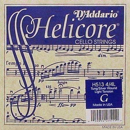 DADDARIO H513 CELLO TEK TEL, HELICORE, 4/4, G-(SOL), MEDIUM