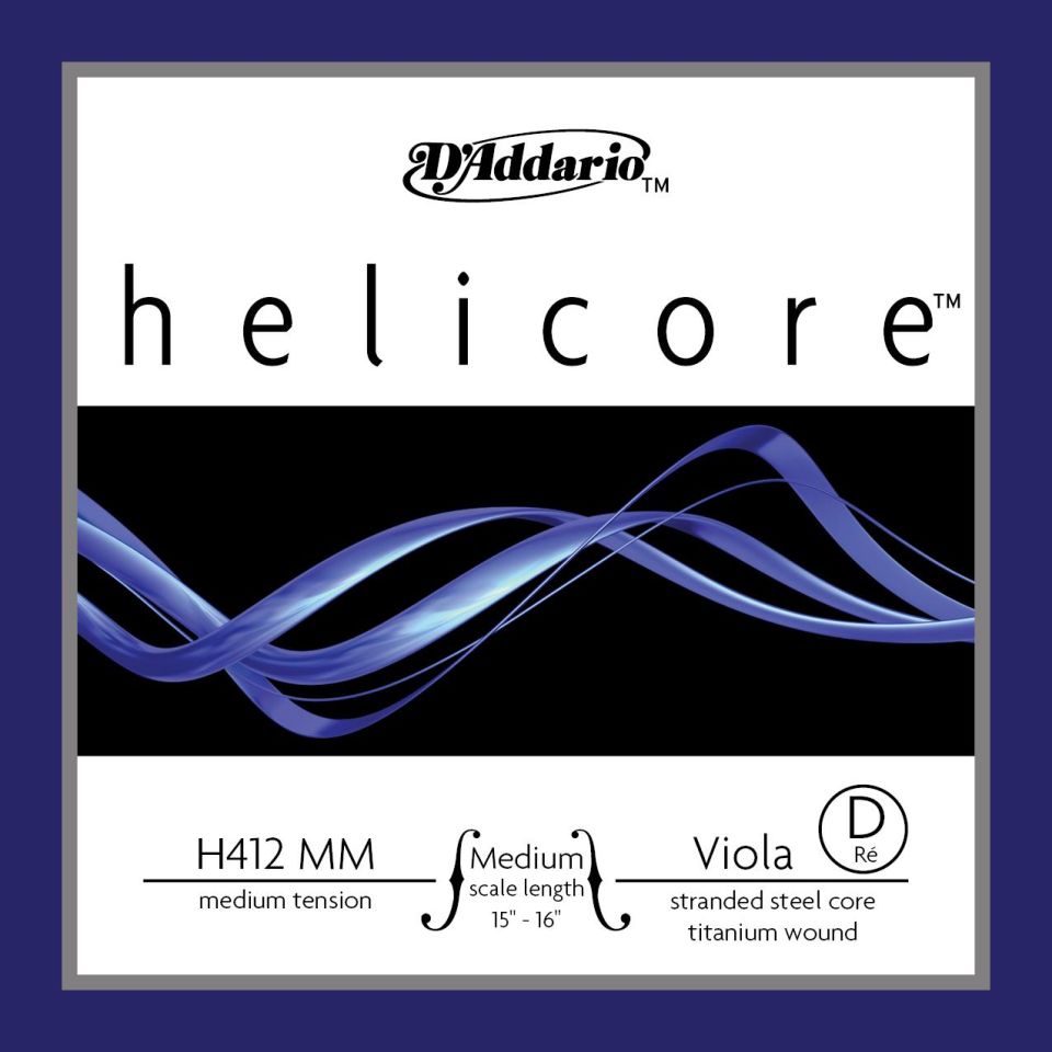 DADDARIO H412MM VİYOLA TEK TEL, HELICORE, D-(RE), MEDIUM