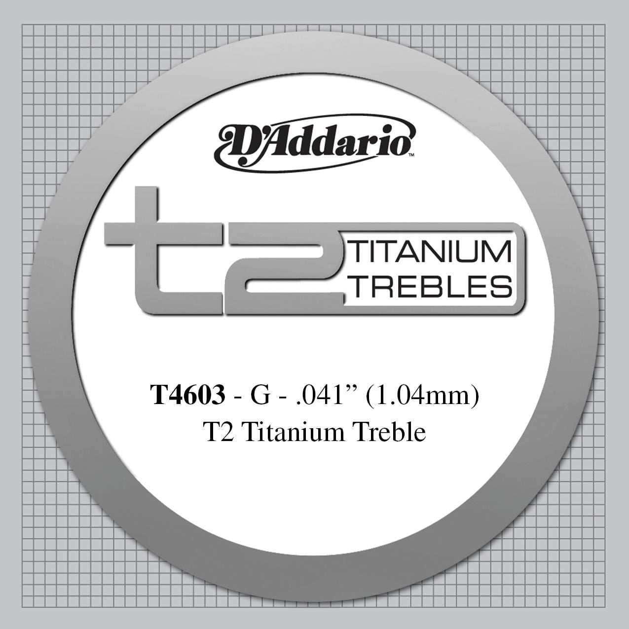 DADDARIO T4603 KLASİK TEK TEL, T2 SERİSİ, TITANIUM TREBLES, G-(SOL), (1,04MM), NORMAL