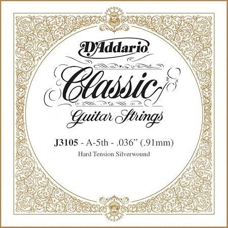 DADDARIO J3105 KLASİK TEK TEL, GÜMÜŞ, HARD