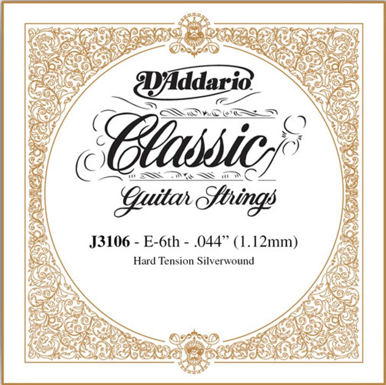 DADDARIO J3106 KLASİK TEK TEL, GÜMÜŞ, HARD