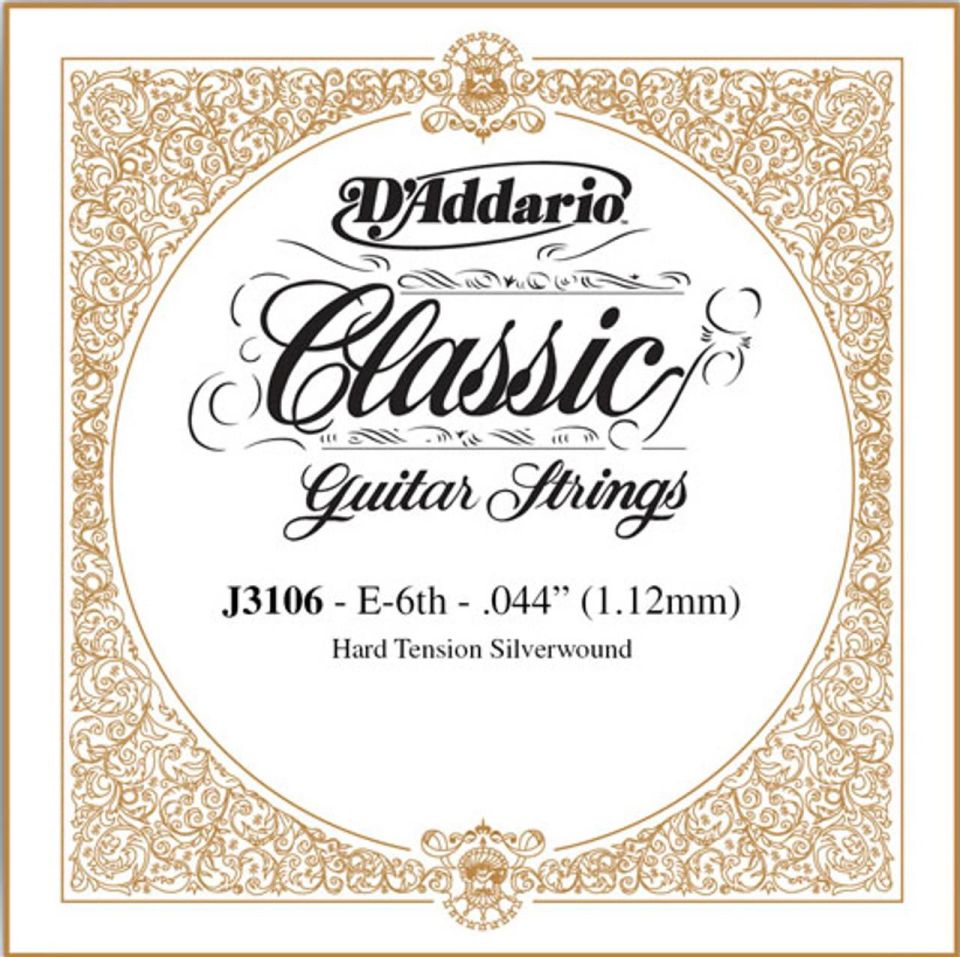 DADDARIO J3106 KLASİK TEK TEL, GÜMÜŞ, HARD