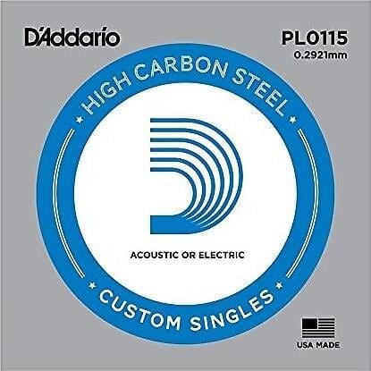 DADDARIO PL0115 ELEKTRO VE AKUSTİK TEK TEL, E-(Mİ), YÜKSEK KARBONLU ÇELİK