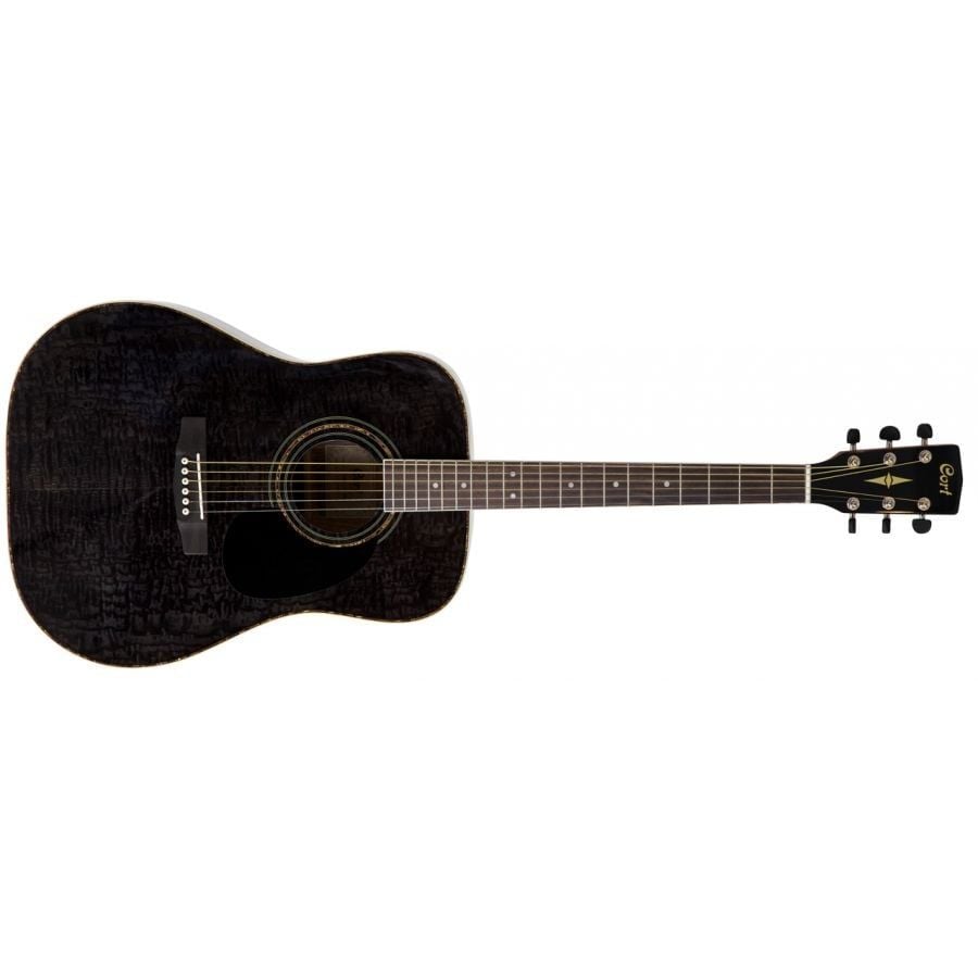 Cort Akustik Gitar Desenli Siyah AD880AB-TBK