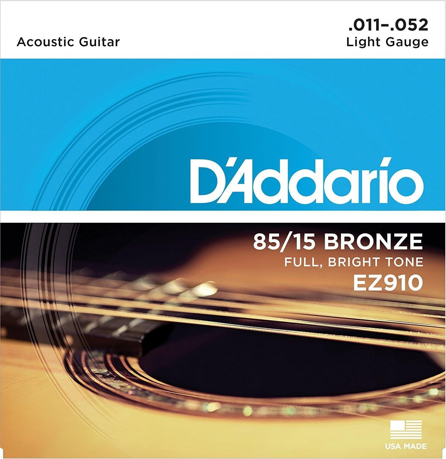 DADDARIO EZ910 AKUSTİK GİTAR TEL SETİ, 85/15 BRONZE, LIGHT