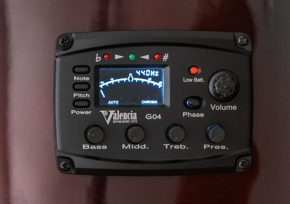 VALENCIA ELEKTRO KLASİK GİTAR SAP ÇELİKLİ 4/4 NATUREL