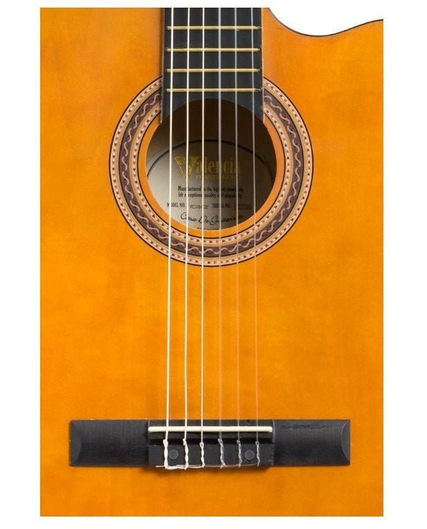 VALENCIA ELEKTRO KLASİK GİTAR SAP ÇELİKLİ 4/4 NATUREL