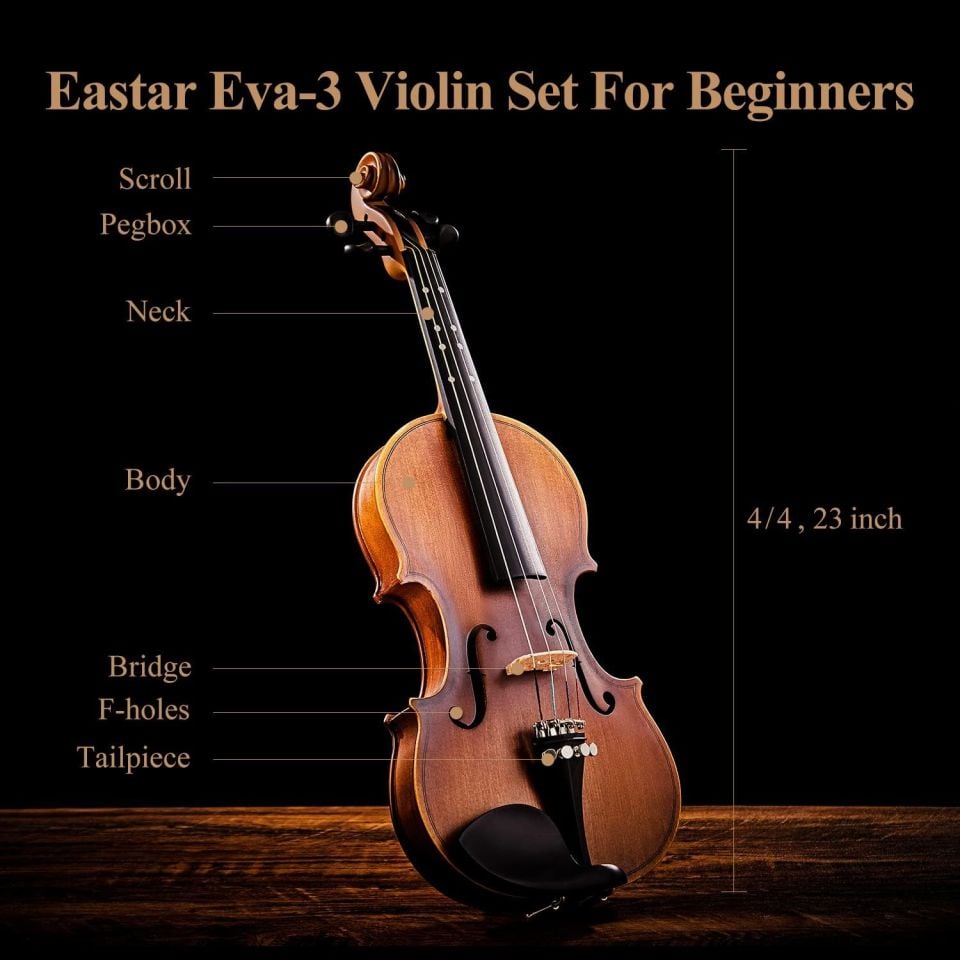 Eastar EVA-3 3/4 Keman Seti (Natural)