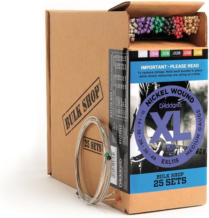 DADDARIO EXL115-B25 (25 SET) ELEKTRO GİTAR TEL SETİ, XL, 11-49, NICKEL