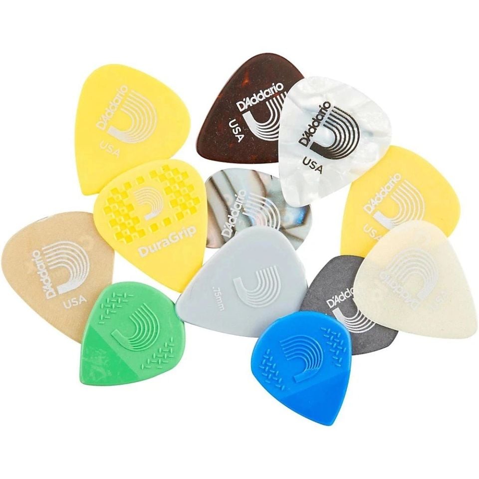 DADDARIO 1XVP4-12G AKUSTİK GİTAR KARIŞIK MEDIUM PENA SETİ (12 ADET)