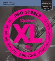 DADDARIO EPS170-6 BASS GİTAR TEL SETİ, 6 TELLİ, XL, 32-130, PROSTEELS