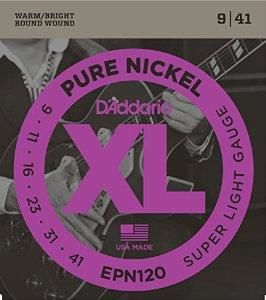 DADDARIO EPN120 ELEKTRO GİTAR TEL SETİ, XL, PURE NICKEL, 9-41, SUPER LIGHT