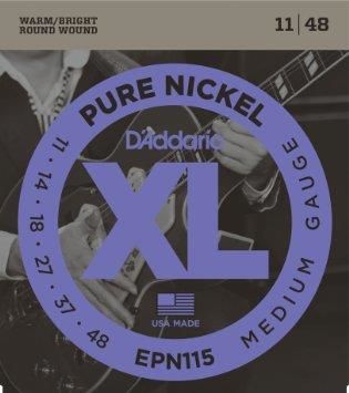 DADDARIO EPN115 ELEKTRO GİTAR TEL SETİ, XL, PURE NICKEL, 11-48, MEDIUM